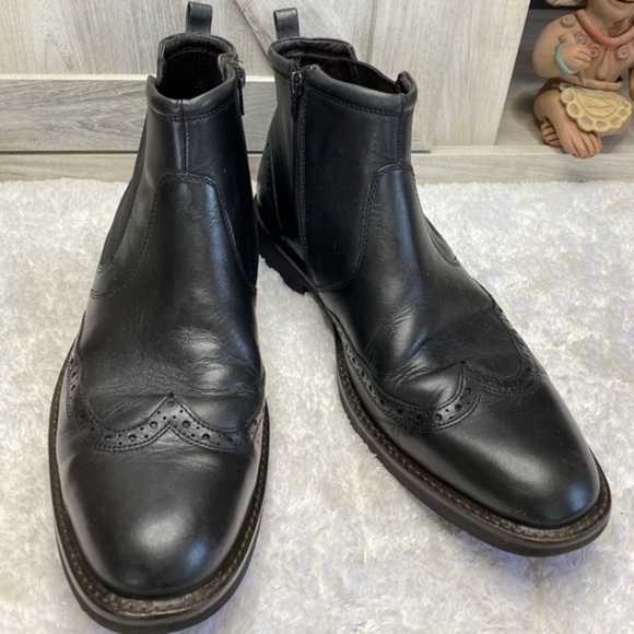 ECCO Chukka Boot Black Cow Leather EU 45 US 11-11.5 - Picture 5 of 15